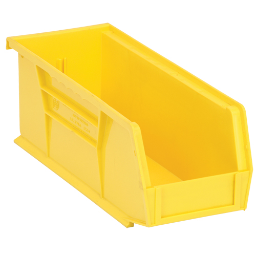Bacs ultra empilable & suspendable, 4-1/8" la, 4" h x 10-7/8" p, Jaune Par Equipment
