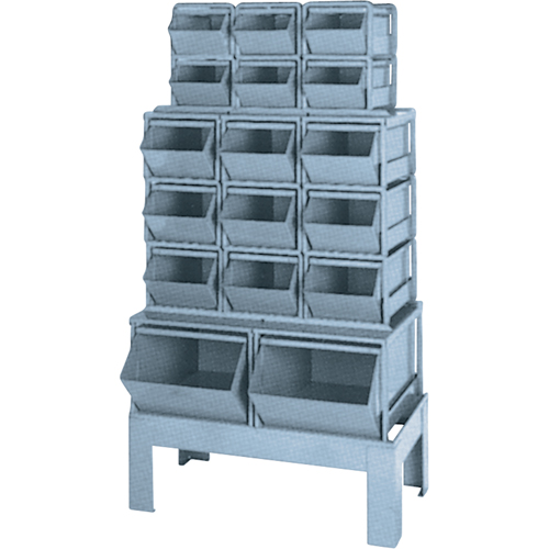 Combinaisons de bacs &agrave; assembler, Cap. 1000 lb, 33-1/2" la x 19 1/2" p x 54-1/4" h, Bleu Par Equipment