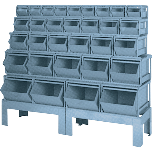 Combinaisons de bacs &agrave; assembler, Cap. 1000 lb, 68" la x 19-1/2" p x 55 1/4" h, Bleu Par Equipment