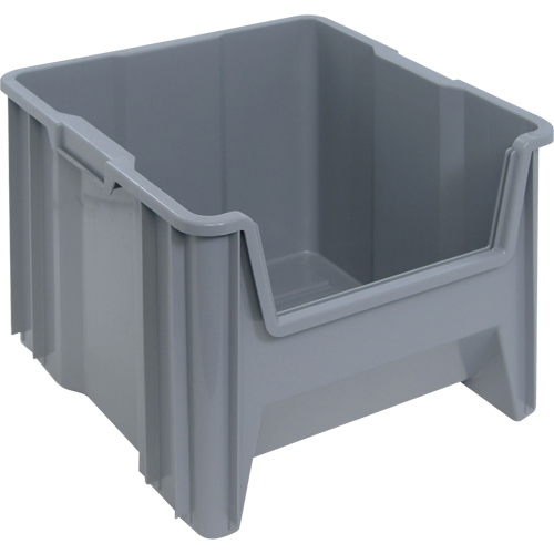 Contenants &agrave; empiler g&eacute;ants, 16,5" la x 17,5" p x 12,5" h, Gris Par Equipment