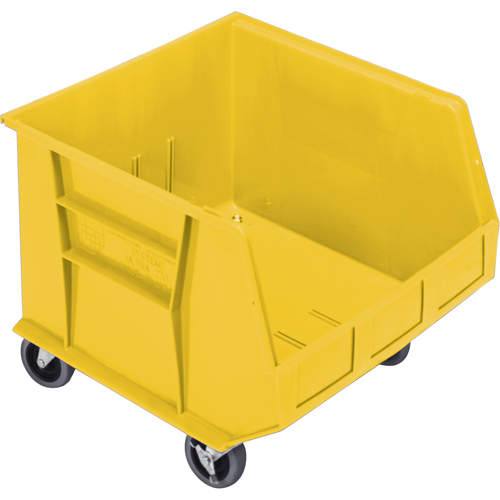 Mobile Bin, 14" H x 16-1/2" W x 18" D, 75 lbs. Capacity, Yellow Par Equipment