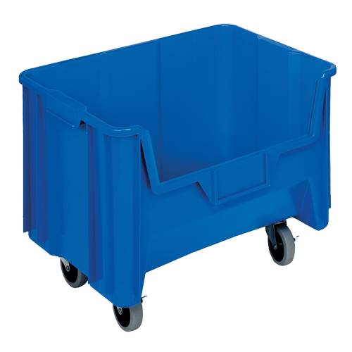 Bac g&eacute;ant mobile empilable, 12-7/16" ha x 19-7/8" la x 15-1/4" p, Capacit&eacute; de 250 lb, Bleu Par Equipment