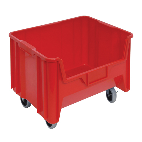 Mobile Giant Stack Container, 12-7/16" H x 19-7/8" W x 15-1/4" D, 250 lbs. Capacity, Red Par Equipment