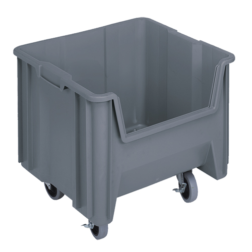 Mobile Giant Stack Container, 12-1/2" H x 16-1/2" W x 17-1/2" D, 250 lbs. Capacity, Grey Par Equipment