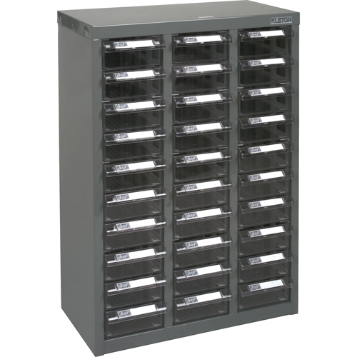KPC-700 Parts Cabinet, Galvanized Steel, 30 Drawers, 17-1/2" x 8-7/10" x 25-3/10", Grey Par Equipment