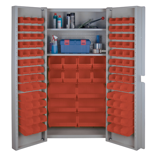 Deep Door Combination Cabinets, 38" W x 24" D x 72" H, Grey Par Equipment