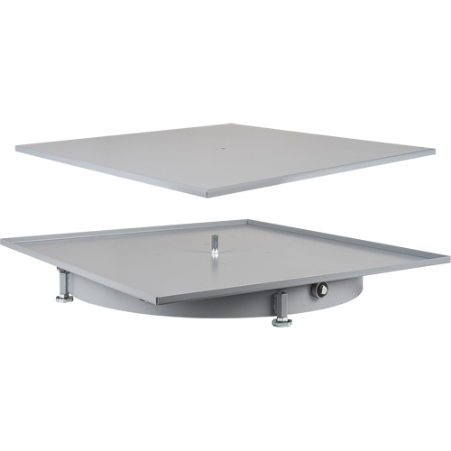 Heavy-Duty Industrial Carousel Drawer Cabinets, Steel, 27-1/2" W x 27-1/2" D x 4" H, Grey Par Equipment