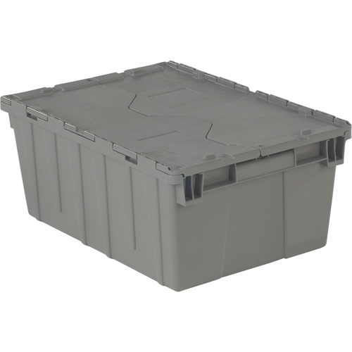 Flipak&reg; Polyethylene Plastic (PE) Distribution Containers, 21.9" x 15.2" x 9.3", Grey Par Equipment