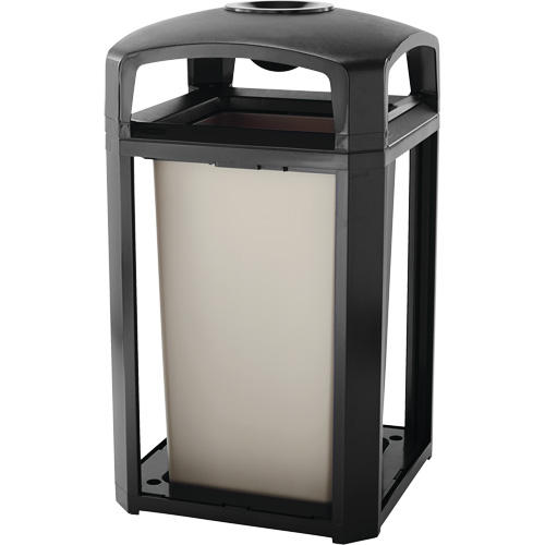Cendrier et corbeille pour d&eacute;chets de s&eacute;rie classique de s&eacute;rie Landmark, Plastique, Capacit&eacute; 50 gal. US, Hauteur 46-1/2" Par Equipment