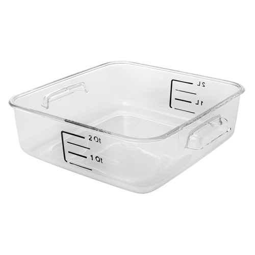 Contenant carr&eacute; &agrave; encombrement r&eacute;duit Rubbermaid, Plastique, Capacit&eacute; de 1,9 L, Transparent Par Equipment
