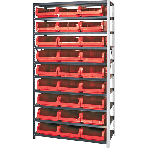&eacute;l&eacute;ment de rayonnage avec bacs empilables, Acier, Bac Magnum, Capacit&eacute; 650 lb, 42" la x 76" h Par Equipment