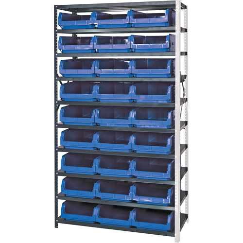 Shelving Unit with Stacking Bins, Steel, Magnum Bin, 650 lbs. Capacity, 42" W x 76" H Par Equipment