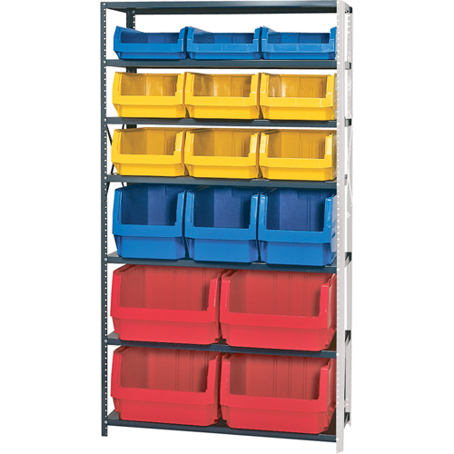 &eacute;l&eacute;ment de rayonnage avec bacs empilables, Acier, Bac Magnum, Capacit&eacute; 650 lb, 42" la x 76" h Par Equipment
