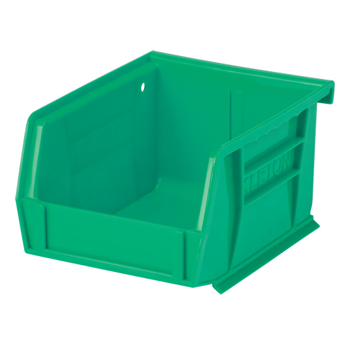 Bac empilable & &agrave; suspendre, 4-1/8" la, 3" h x 5-3/8" p, Vert Par Equipment