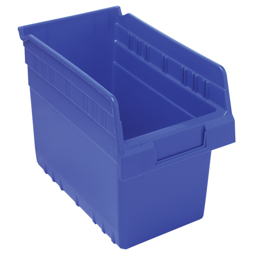 Store-Max Shelf Bins, 6-5/8" W x 8" H x 11-5/8" D, Blue, 44 lbs. Capacity Par Equipment