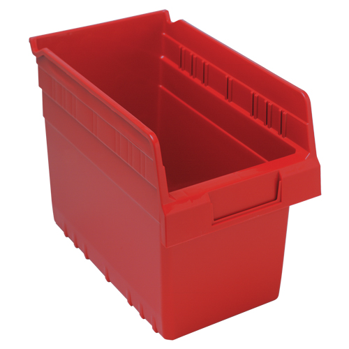 Bacs pour &eacute;tag&egrave;re Store-Max, 6-5/8" la x 8" H x 11-5/8" p, Rouge, Capacit&eacute; 44 lb Par Equipment