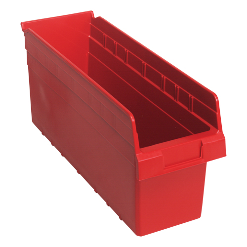 Bacs pour &eacute;tag&egrave;re Store-Max, 6-5/8" la x 8" H x 17-7/8" p, Rouge, Capacit&eacute; 56 lb Par Equipment