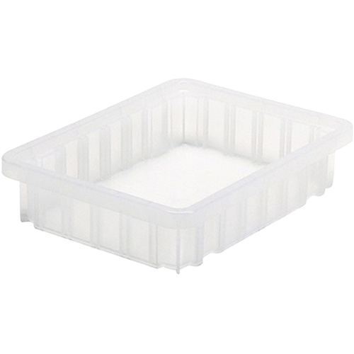 Contenant Divider Box, Plastique, 10,875" la x 8,25" p x 2,5" h, Transparent Par Equipment