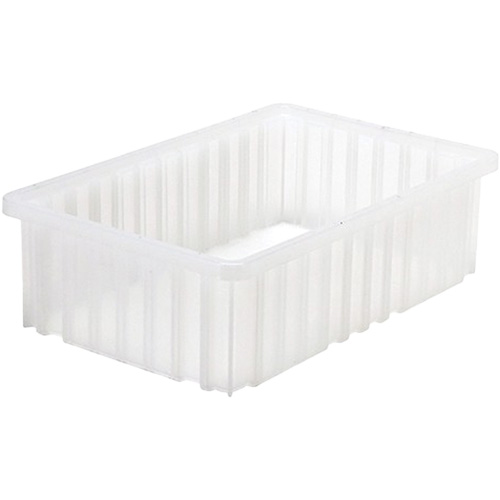 Divider Box&reg; Container, Plastic, 16.5" W x 10.875" D x 5" H, Grey Par Equipment