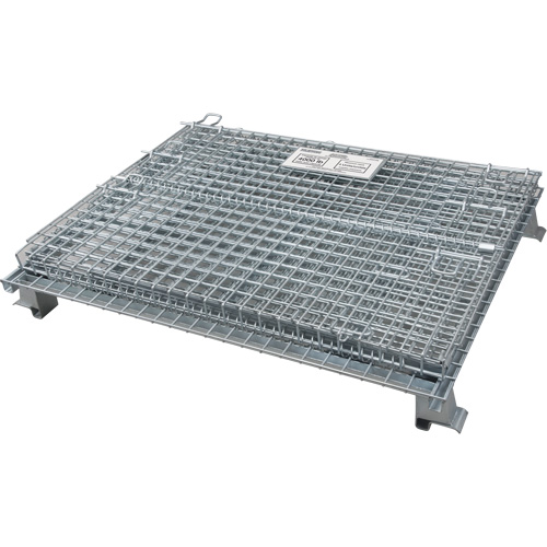Conteneur repliable en m&eacute;tal grillag&eacute;, 40" la x 48" p x 42" h, Capacit&eacute; de 4000 lb Par Equipment