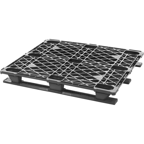 Stackable Plastic Pallet, 4-Way Entry, 48" L x 40" W x 5-3/5" H Par Equipment