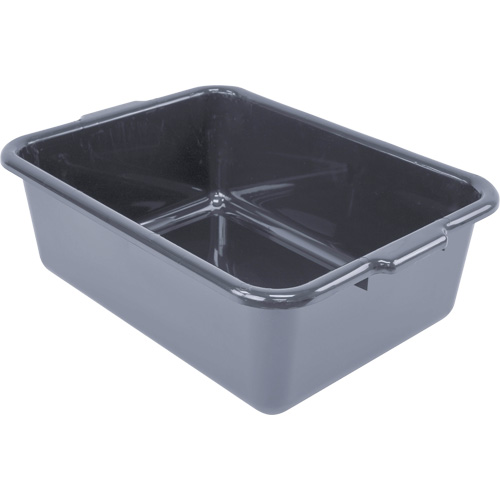 Bac d'entreposage tout usage &agrave; fond plat, 7" ha x 15" p x 21" lo, Plastique, Gris Par Equipment
