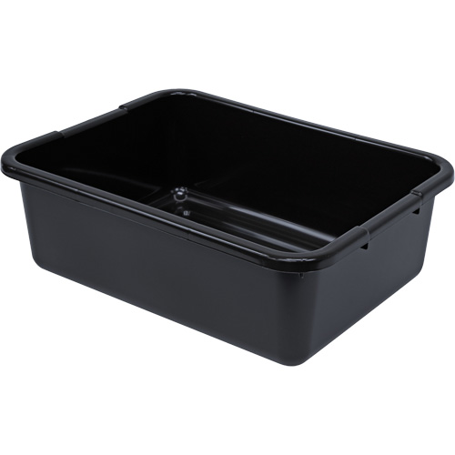 All-Purpose Ribbed-Bottom Storage Tub, 7" H x 15" D x 21" L, Plastic, Black Par Equipment