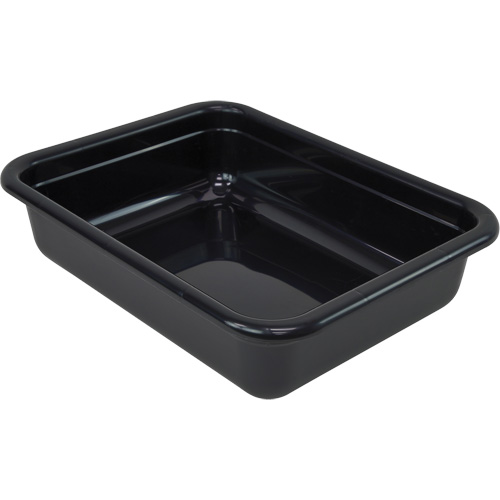 Bac d'entreposage tout usage &agrave; fond plat, 5" ha x 17" p x 22" lo, Plastique, Noir Par Equipment