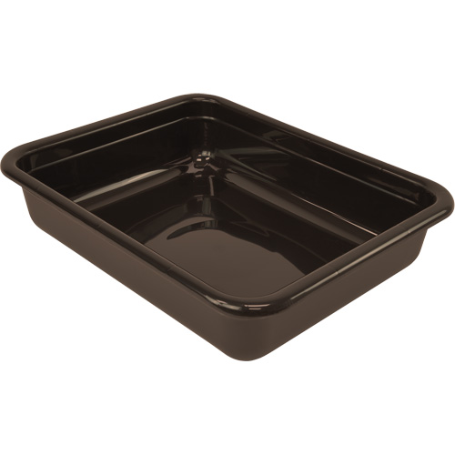 Bac d'entreposage tout usage &agrave; fond plat, 5" ha x 15" p x 20" lo, Plastique, Brun Par Equipment