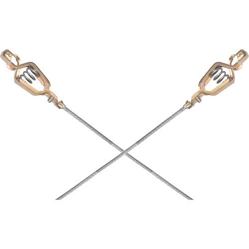 Assemblages l&eacute;gers de cables de masse et de mise &agrave; la terre - Deux pinces crocodiles Par Equipment