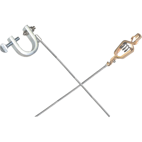 Light-Duty Bonding & Grounding Wire Assemblies - Alligator Clip & Small C-Clamps Par Equipment