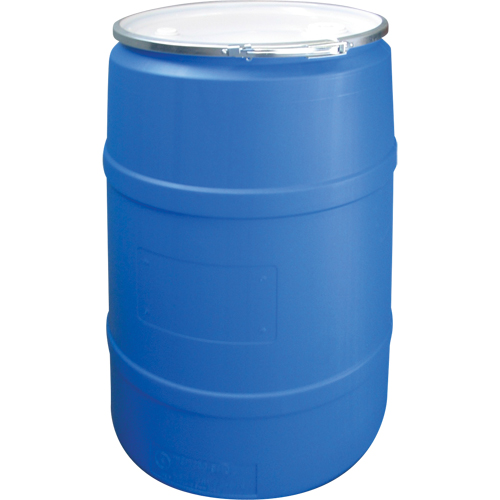 Polyethylene Drums, 55 US gal (45 imp. gal.), Open Top, Blue Par Equipment
