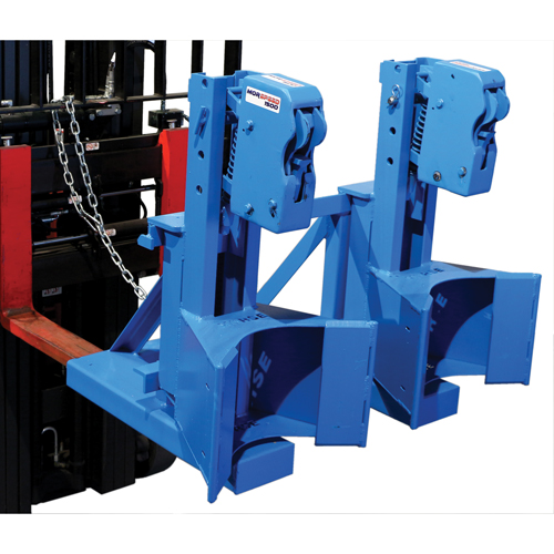 Manipulateur de barils MORSPEED 1500 pour chariot &eacute;l&eacute;vateur, Pour 55 gal. US (45 gal. imp.) Par Equipment