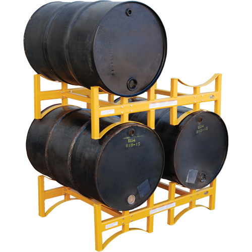 Steel Stackable Drum Rack, 2 Drums, 1600 lbs. Capacity, 45-1/2" W x 29-7/8" D x 12-3/4" H Par Equipment