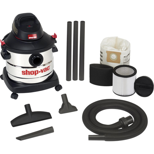 Aspirateur pour atelier, Secs-humides, 6 CV, 8 gal. US (30,3 litres) Par Equipment