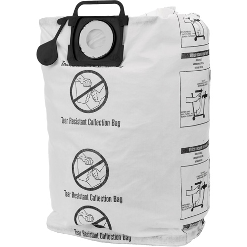 Sacs pour aspirateur r&eacute;sistant &agrave; la d&eacute;chirure pour la collecte de d&eacute;bris secs, 12 - 20 gal. US Par Equipment