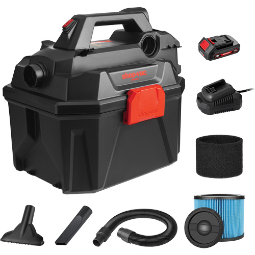 Aspirateur humide/sec sans fil, 20 V, Capacit&eacute; 2 gal. Par Equipment