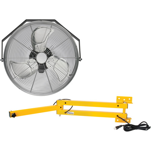 Industrial Workstation Fan Kit with Double Locking Arm Par Equipment