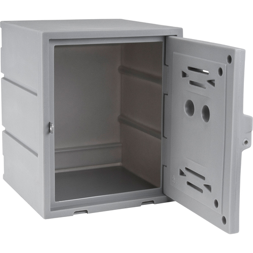 Casier, 15" x 15" x 18", Gris, Assembl&eacute; Par Equipment