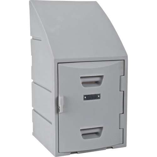 Casier, 15" x 15" x 31", Gris, Assembl&eacute; Par Equipment