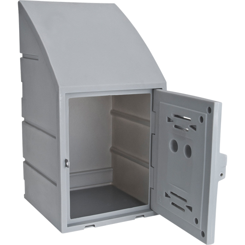 Casier, 15" x 15" x 31", Gris, Assembl&eacute; Par Equipment