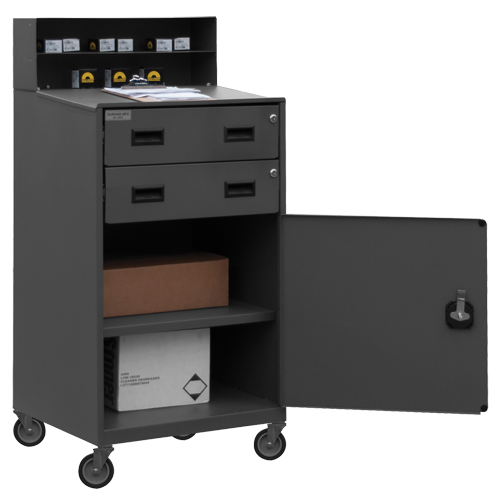 Shop Desk, 23" W x 20" D x 51" H, Grey Par Equipment