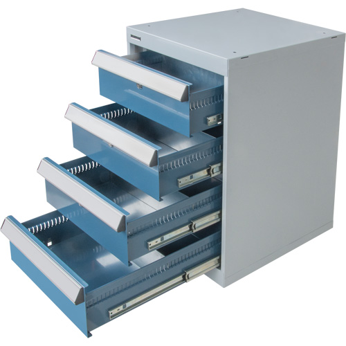 &eacute;tabli &agrave; quatre tiroirs sur pi&eacute;destal, 18" la x 21" p x 28" h Par Equipment