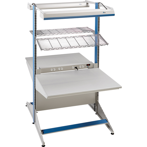 Postes de travail modulaires ergonomiques - Exemples de configurations - A-DC Ajouts de coin &agrave; deux c&ocirc;t&eacute;s, 36" la x 56" p x 84" h, Ajout de coin &agrave; deux c&ocirc;t&eacute;s Par Equipment