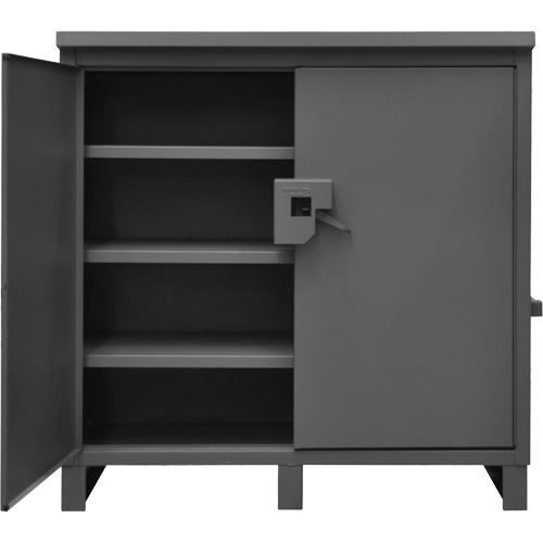 Lockable Jobsite Cabinet, Grey Par Equipment