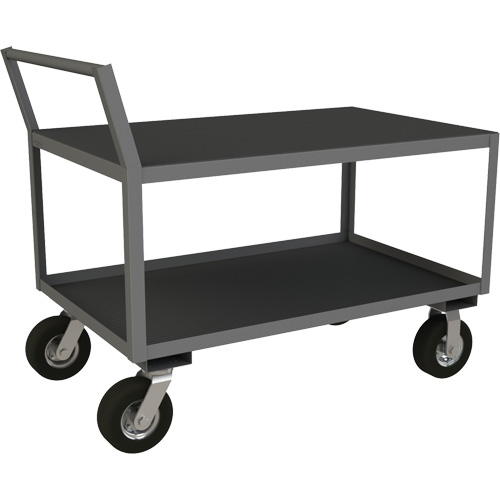 Low Profile Instrument Cart, 2 Tiers, 24-1/4" W x 51" D x 40-15/16" H, 1200 lbs. Cap. Par Equipment