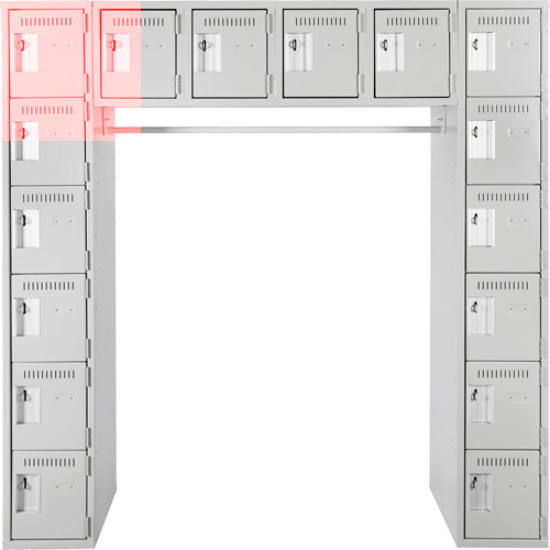 Assembled Archettes Clean Line Economy Lockers, 16 -tier, Bank of 3, 18" x 72" x 12", Steel Par Equipment