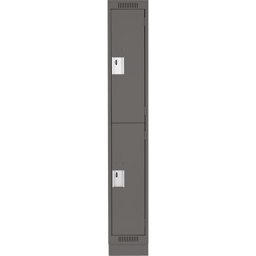 Casiers Clean Line, 2 niveaux, 12" x 18" x 76", Acier, Charbon, Rivet (assembl&eacute;) Par Equipment