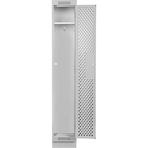 Casiers Clean Line, 12" x 12" x 76", Acier, Gris, Rivet (assembl&eacute;), Perfor&eacute; Par Equipment