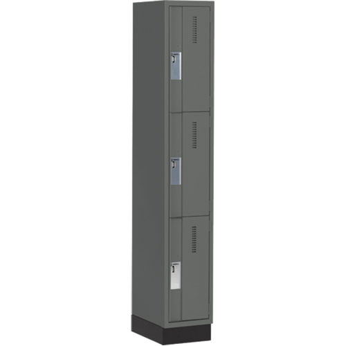 Casiers robustes Concorde, 3 niveaux, 12" x 18" x 76", Acier, Charbon, Soud&eacute; (assembl&eacute;) Par Equipment